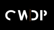 CWDP-Logo in weißer Schrift auf schwarzem Hintergrund